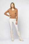 Camel lightweight fitted sweater