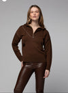 Chocolate leather leggings