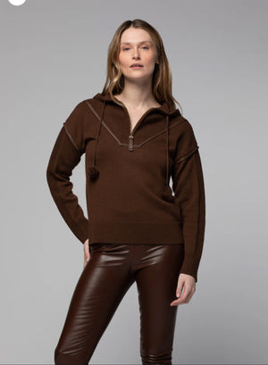 Chocolate leather leggings