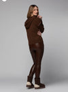 Chocolate leather leggings