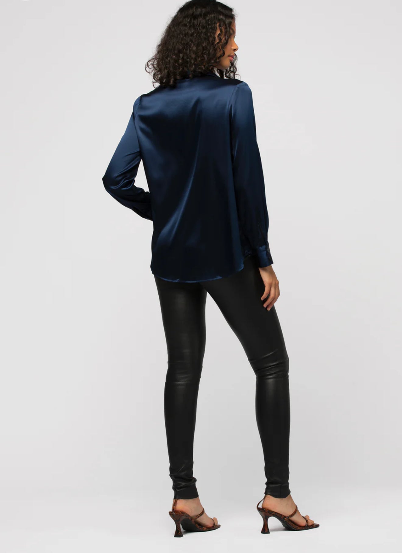 Black leather leggings