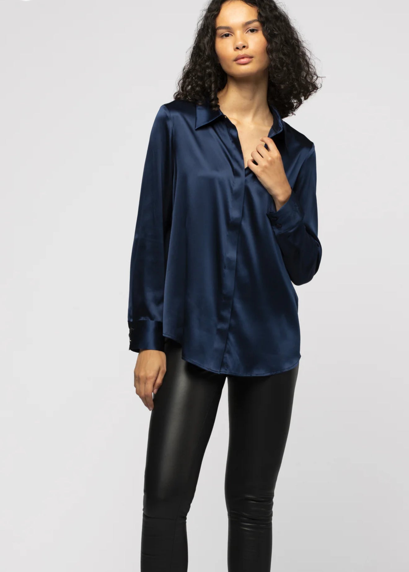 Black leather leggings