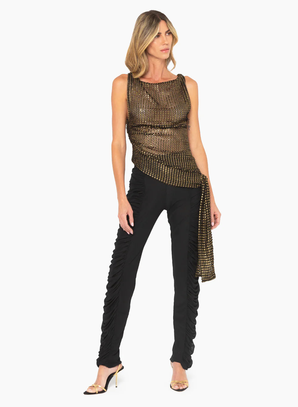 Black Jean mesh skinny pants