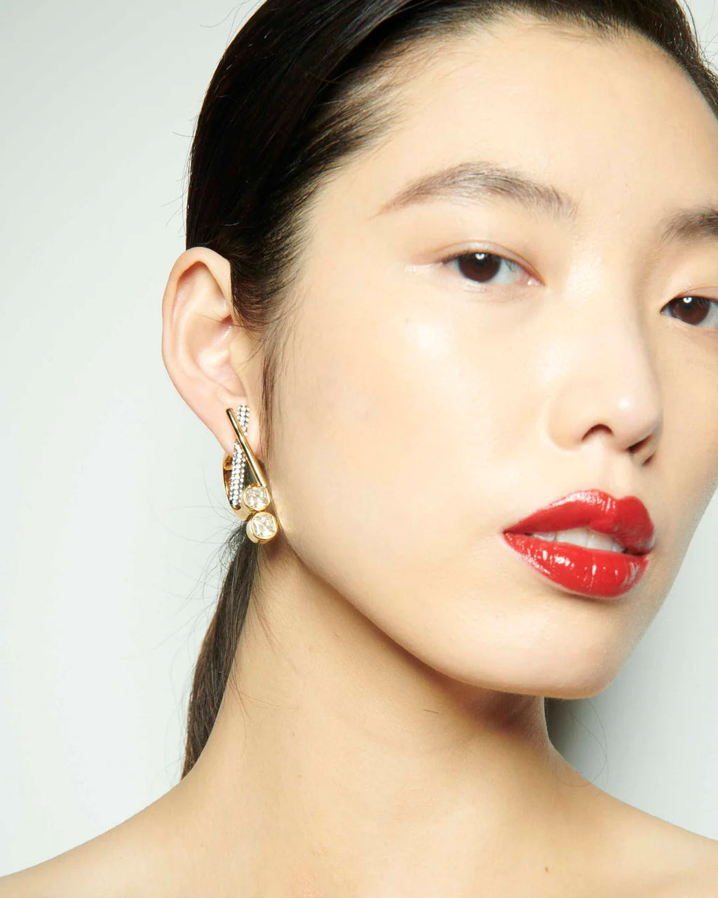Gold Liza ring/earring set