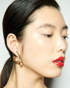 Gold Liza ring/earring set