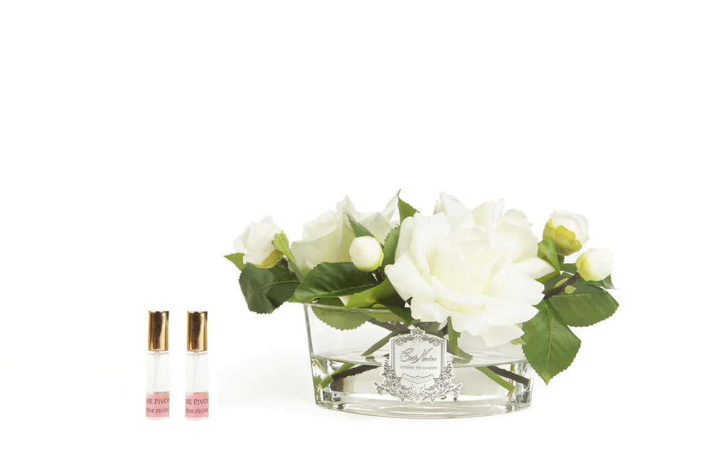 Ivory oval rose bouquet diffuser