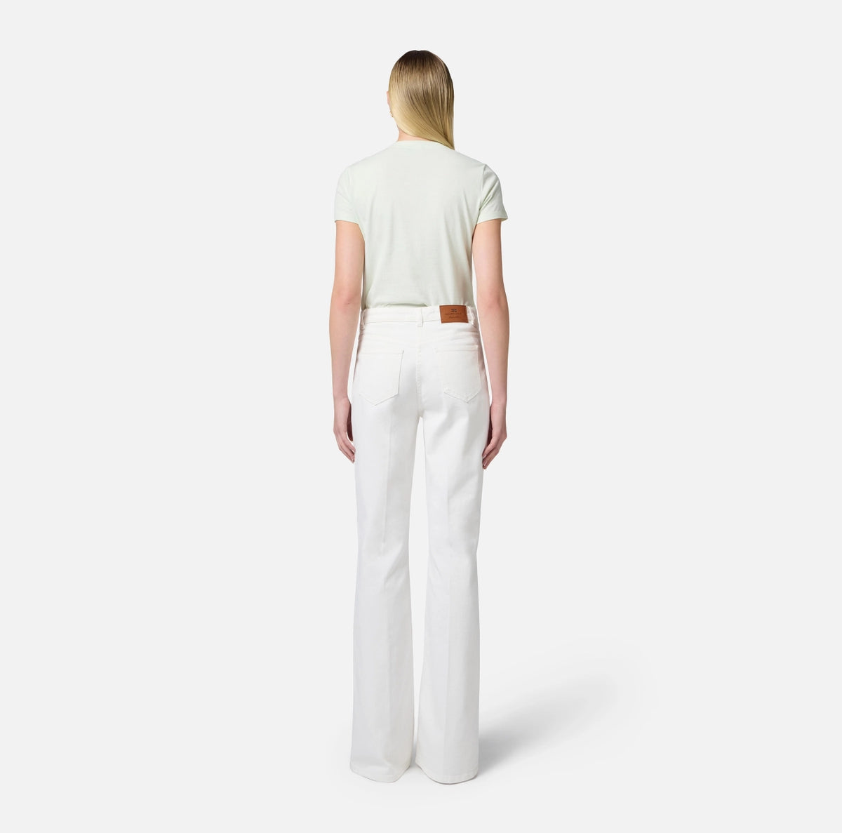 Mint t-shirt with jeweled pin