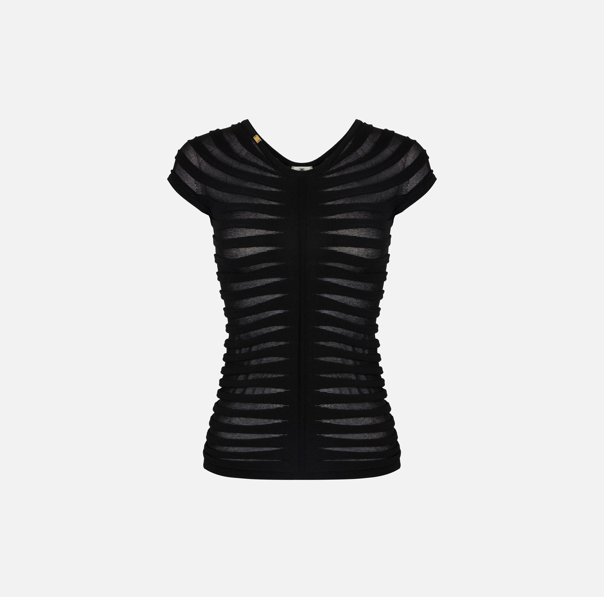 Chocolate short sleeve knit top