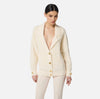 Ivory boucle oversized cardigan