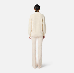Ivory boucle oversized cardigan