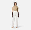 Camel short sleeve knit polo top