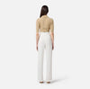 Camel short sleeve knit polo top