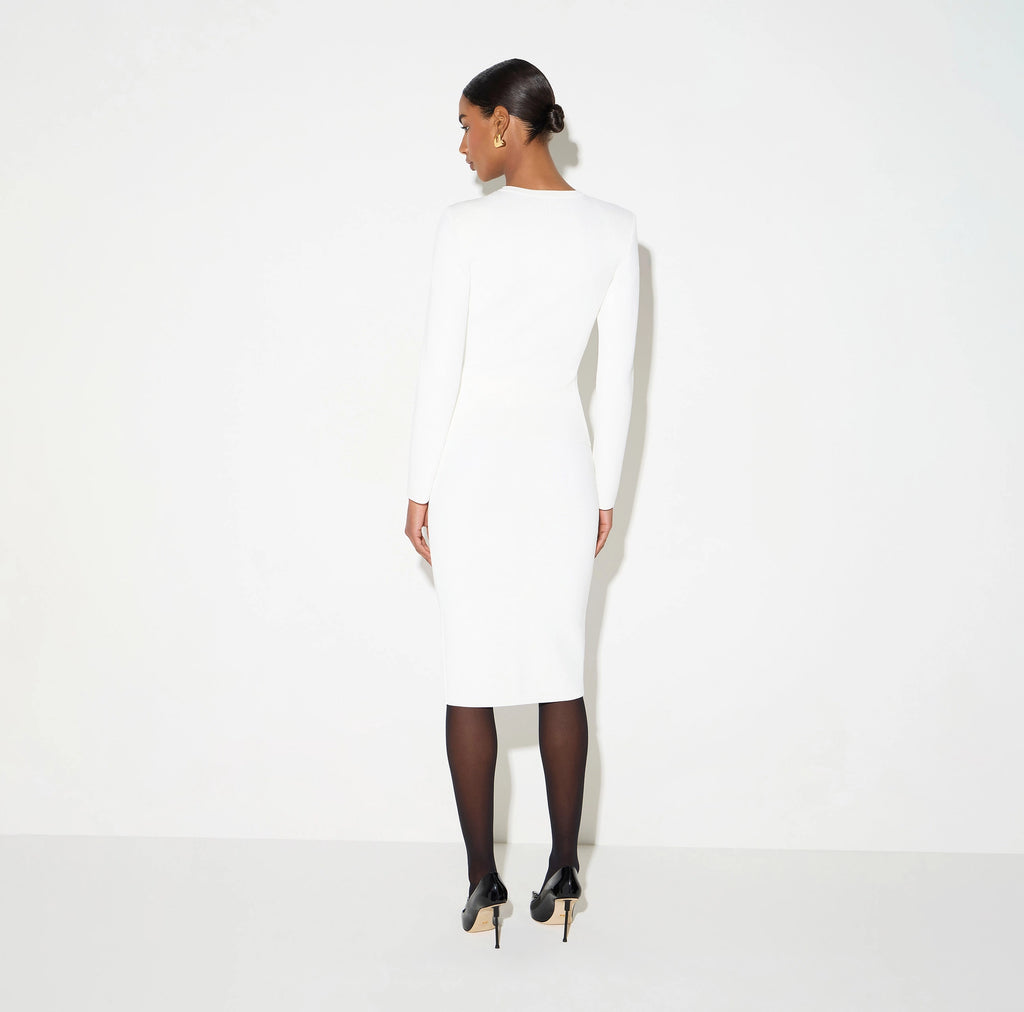 Ivory knit jacket with zip