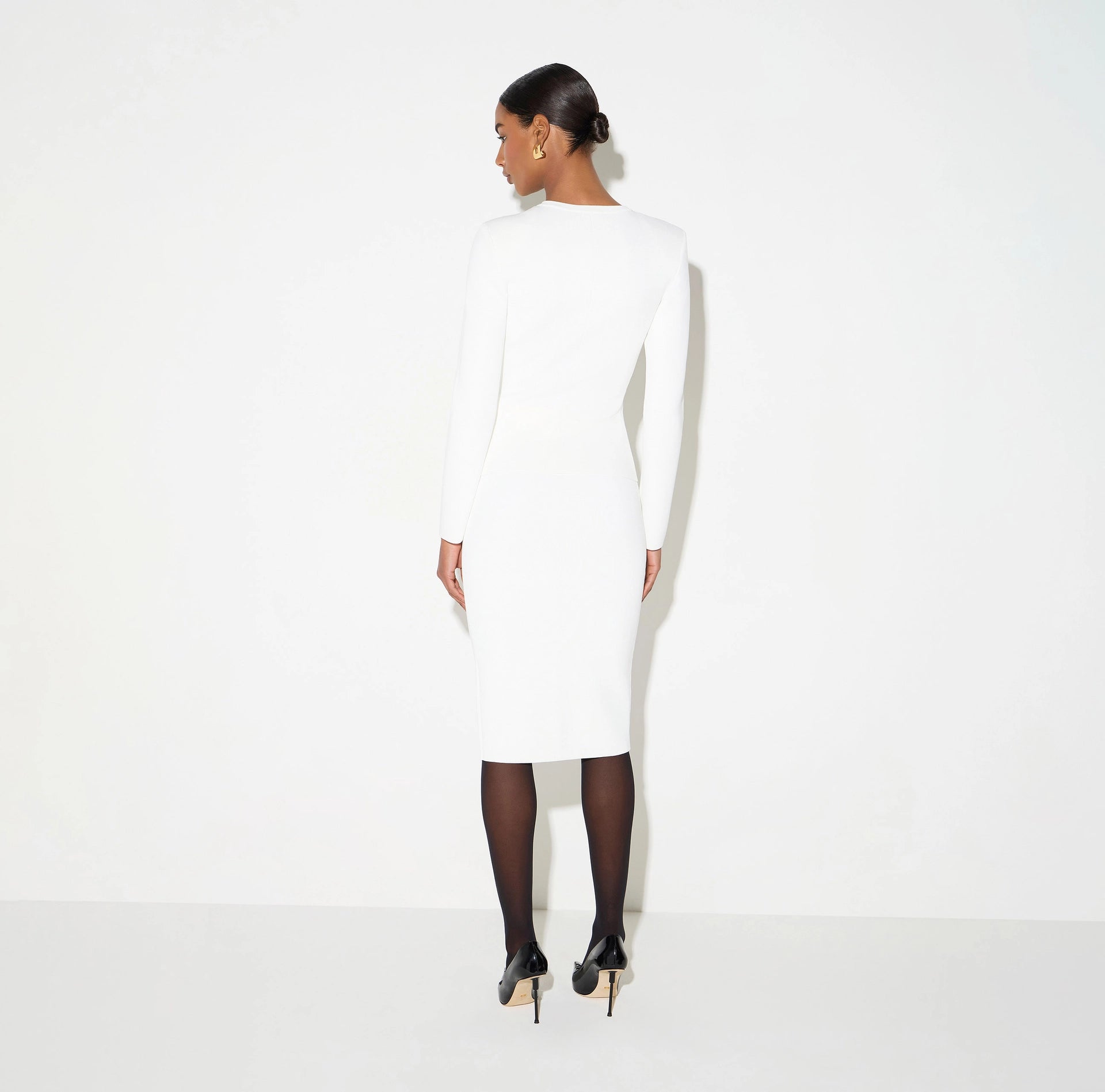 Ivory knit jacket with zip