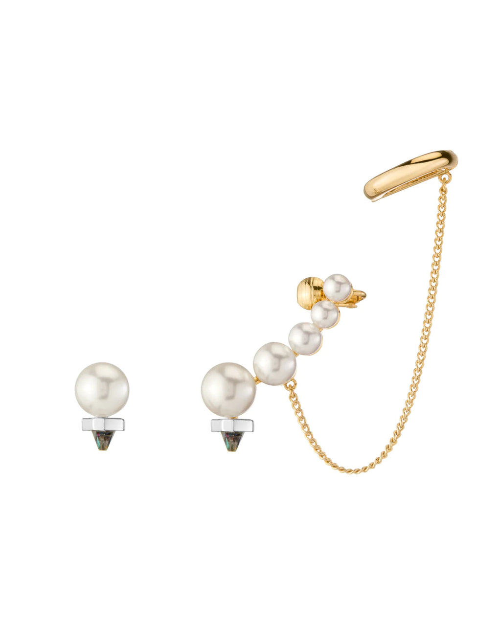 Pearl traveling earring set Mariah