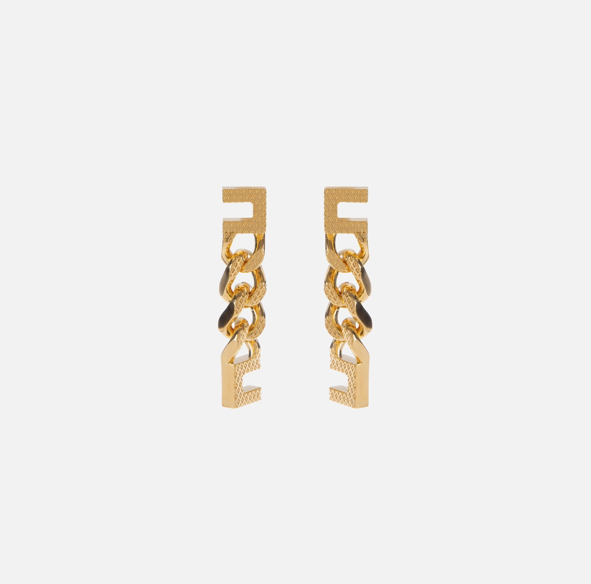 Gold micro chain earrings