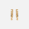 Gold micro chain earrings