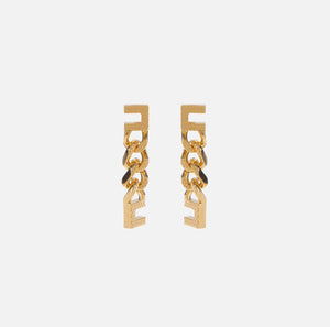 Gold micro chain earrings