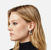Silver logo earrings
