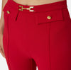 Red high waisted cigarette pants