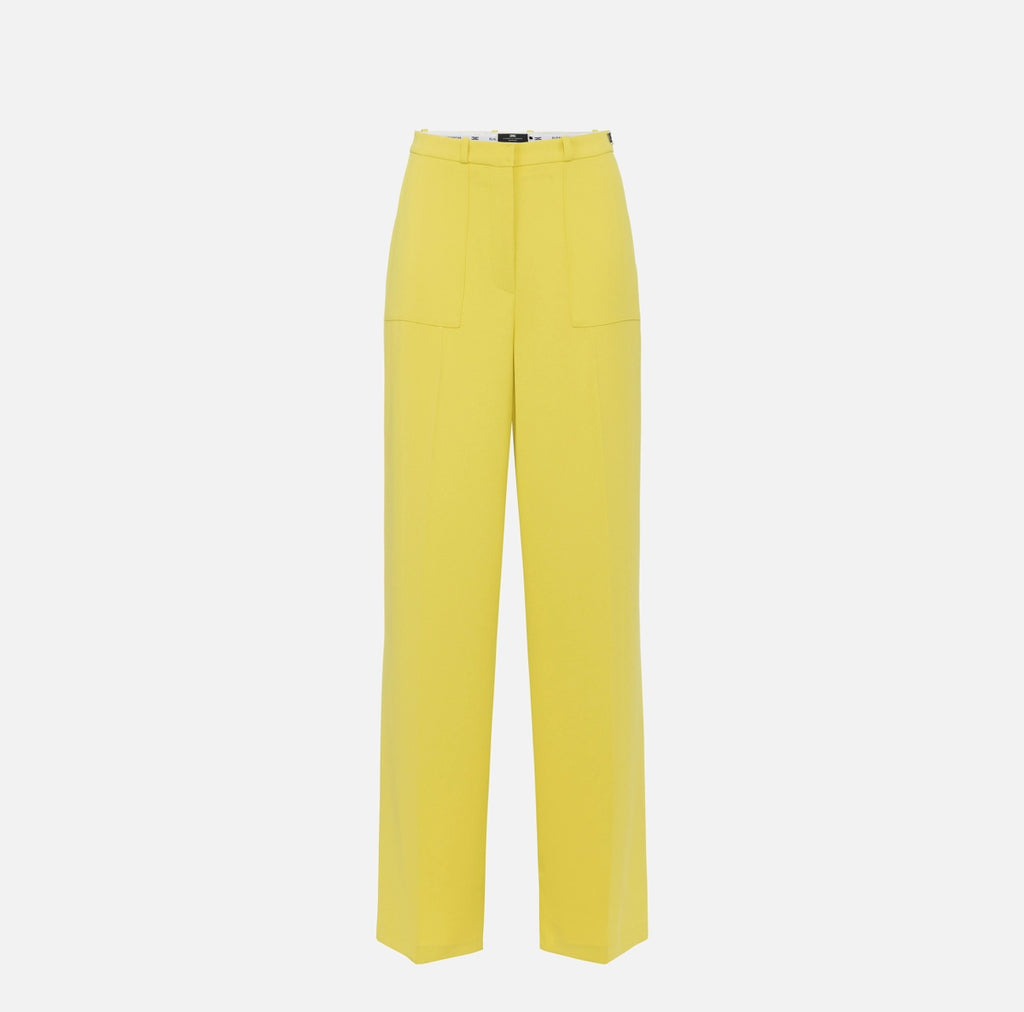 Citron straight wide leg trousers