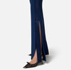 Navy tuxedo style trousers