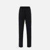 Black jogger style crepe trousers with satin side bands