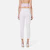 Ivory skinny cropped pants with pockets