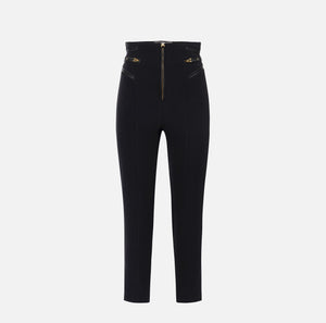 Black trousers with zipper accents