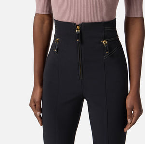 Black trousers with zipper accents