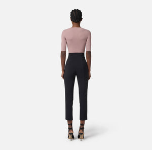 Black trousers with zipper accents