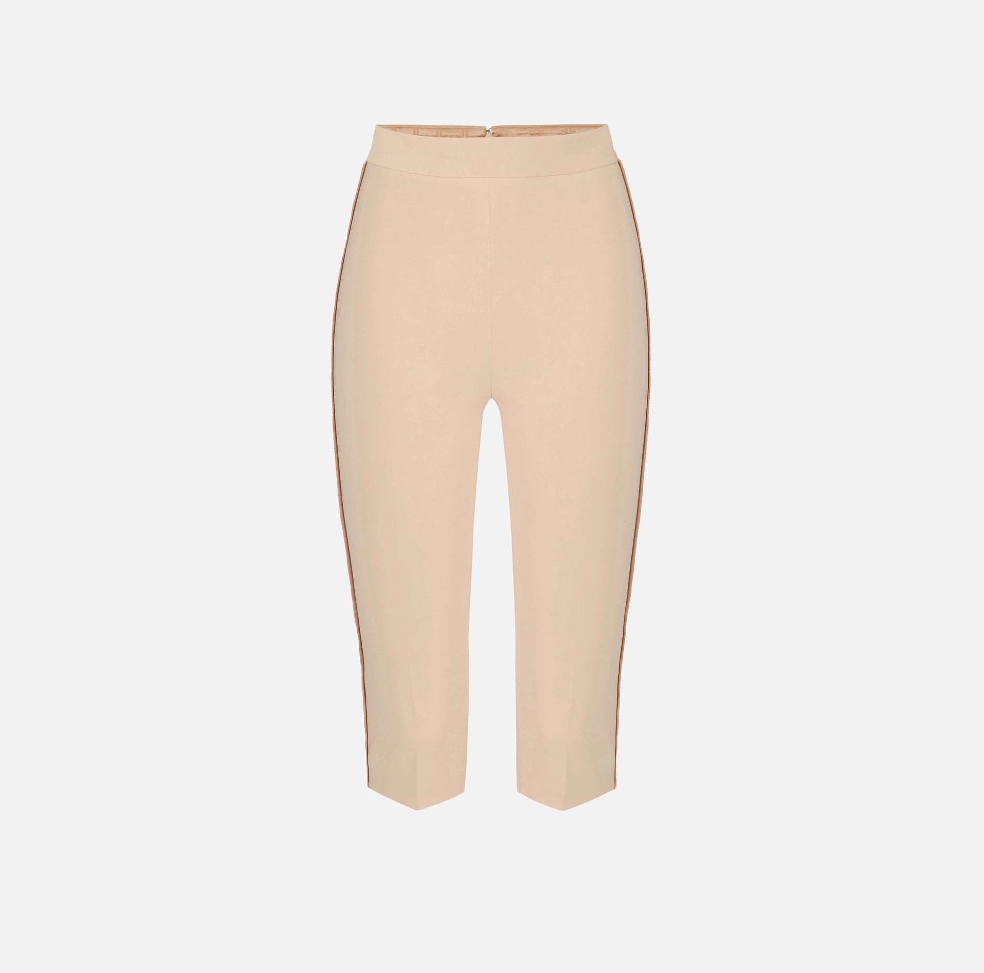 Nude capri slim pants