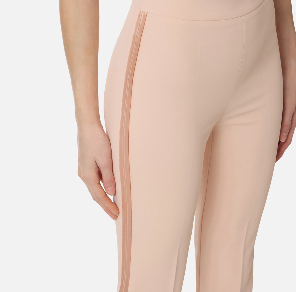 Nude capri slim pants