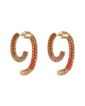 Red pave crystal convertible Luna Earrings