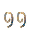Blue pave crystal convertible Luna Earrings
