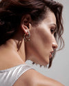 Grey pave crystal convertible Luna Earrings
