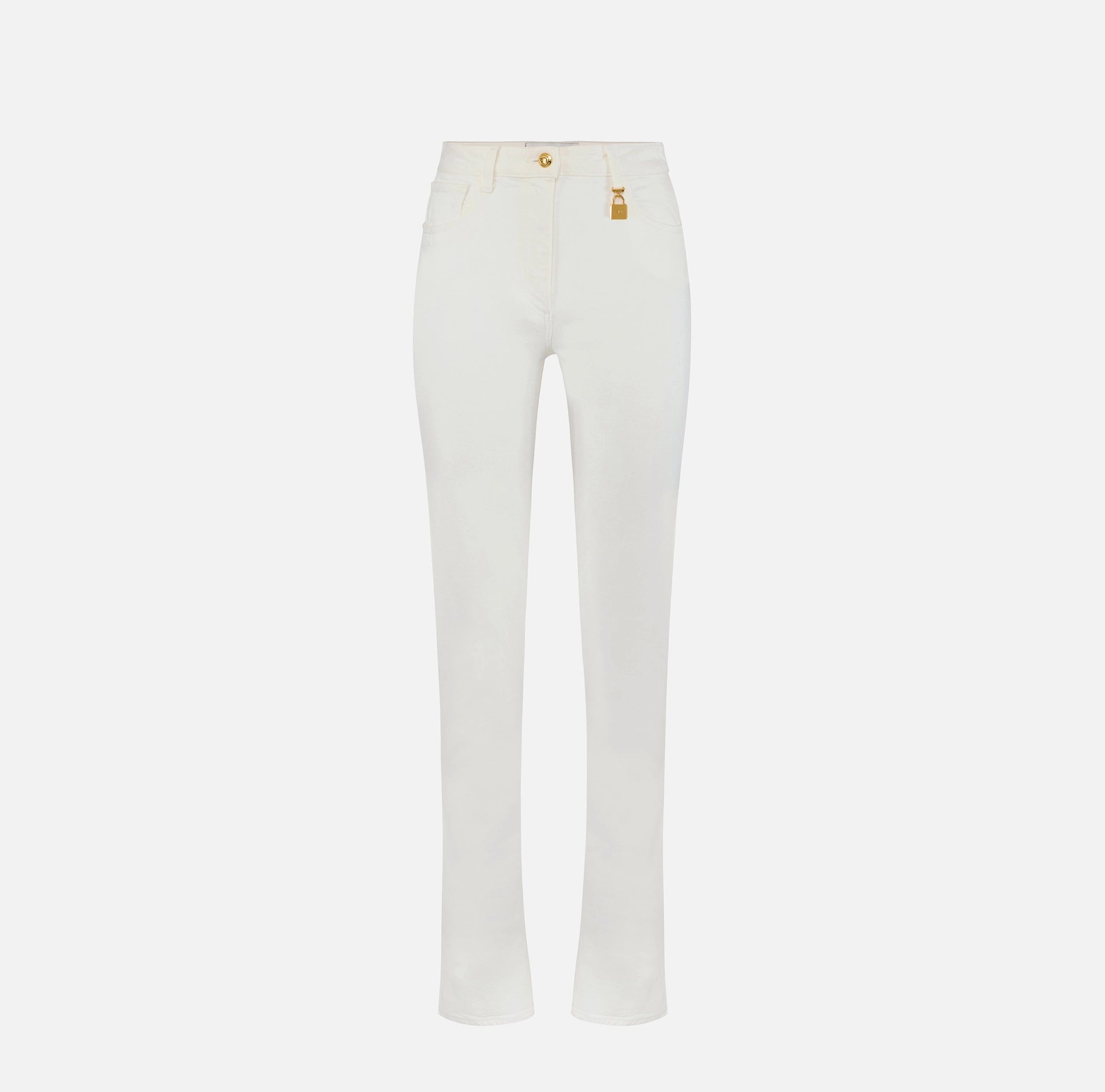 White skinny leg denim trousers