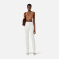 White skinny leg denim trousers