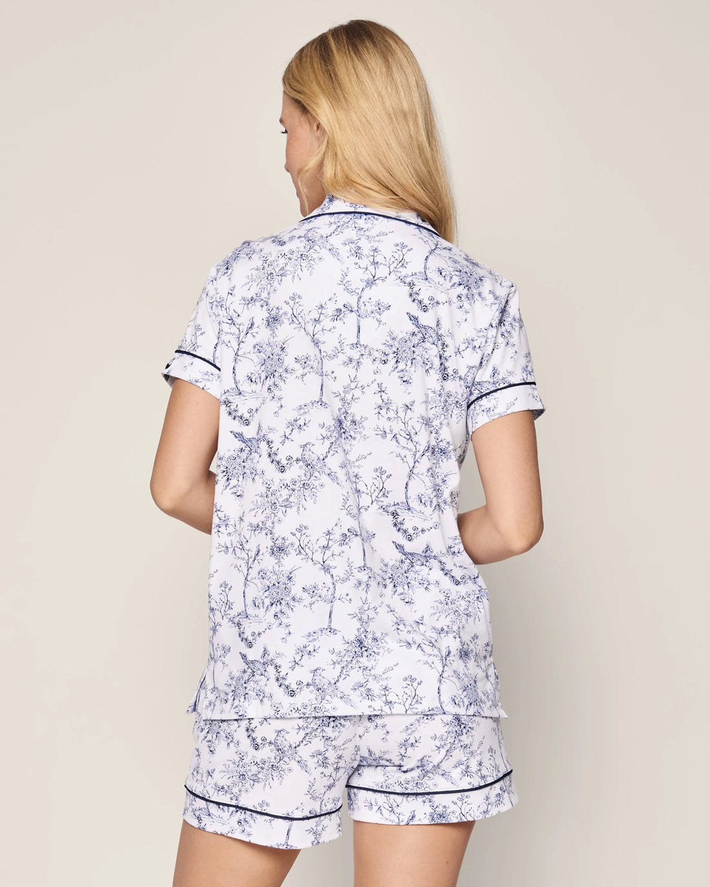 Blue Timeless Toile Pima cotton short pajama set