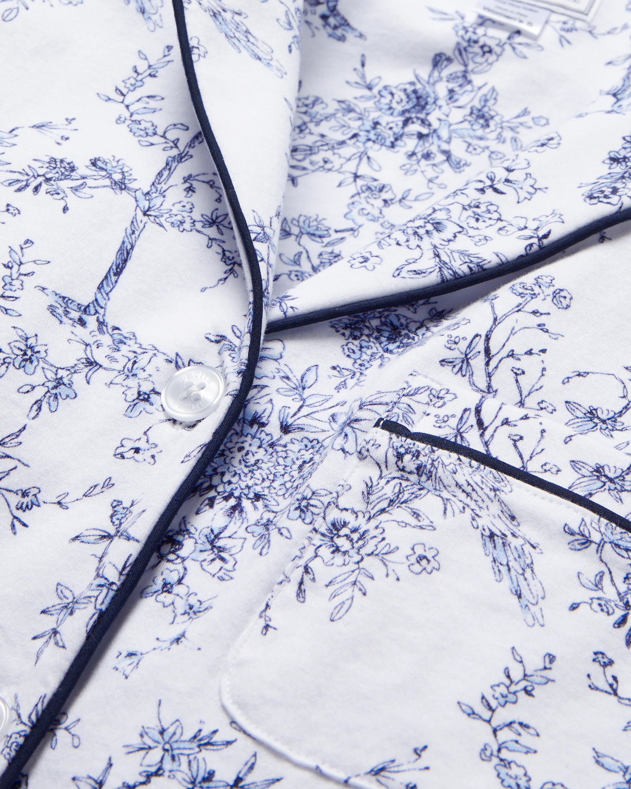 Blue Timeless Toile Pima cotton short pajama set