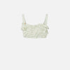 Mint micro bows crop top