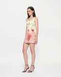 Pink floral mini dress