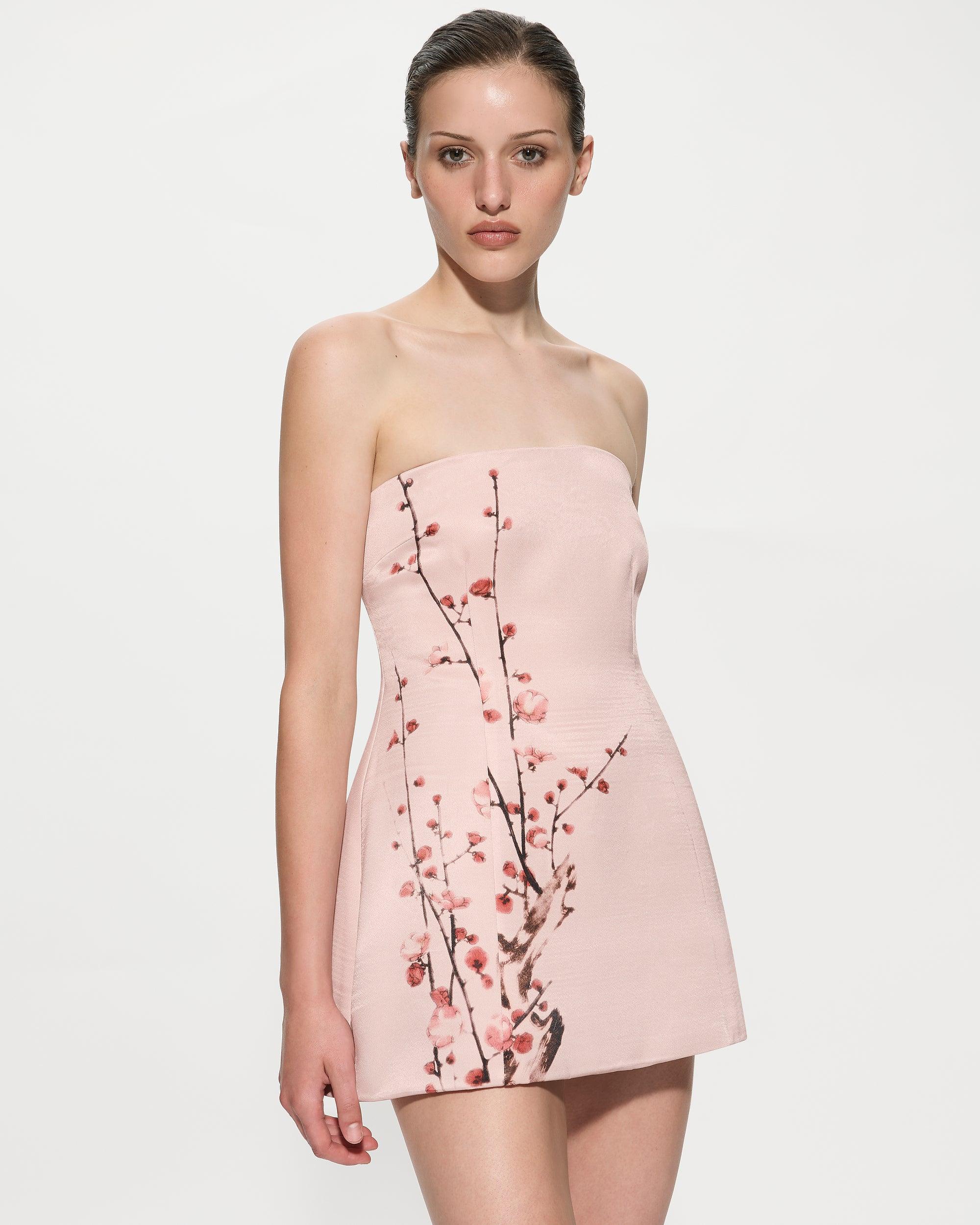 cherry blossom mini dress Pink cherry blossom mini dress – BU Club