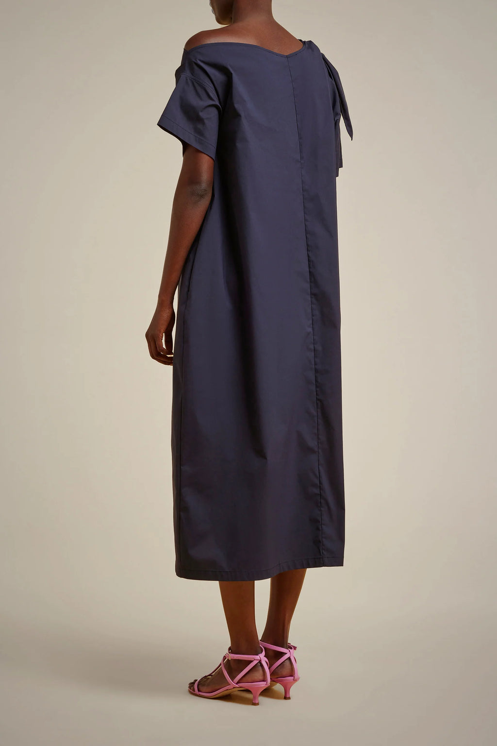 Navy cotton long dress