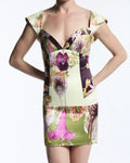 Citrine floral print Celine mini dress