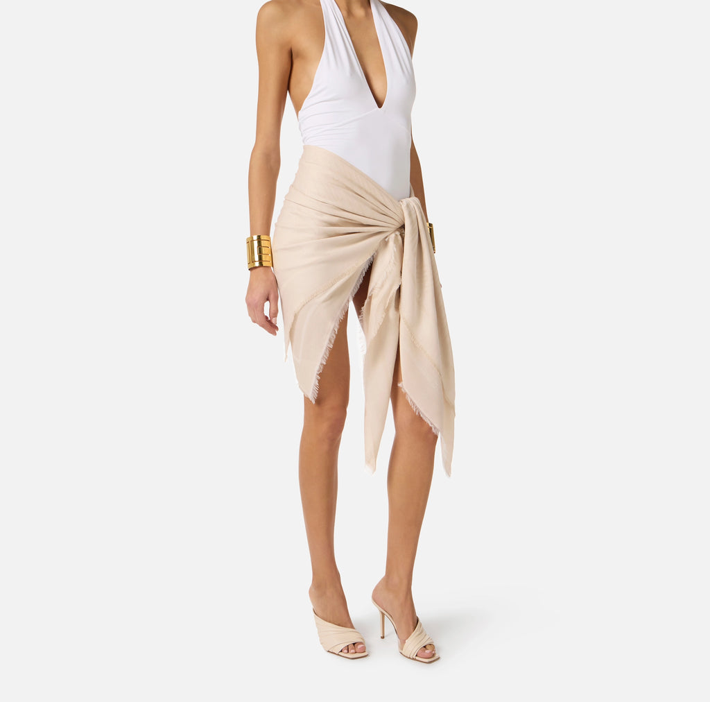 Ivory square scarf