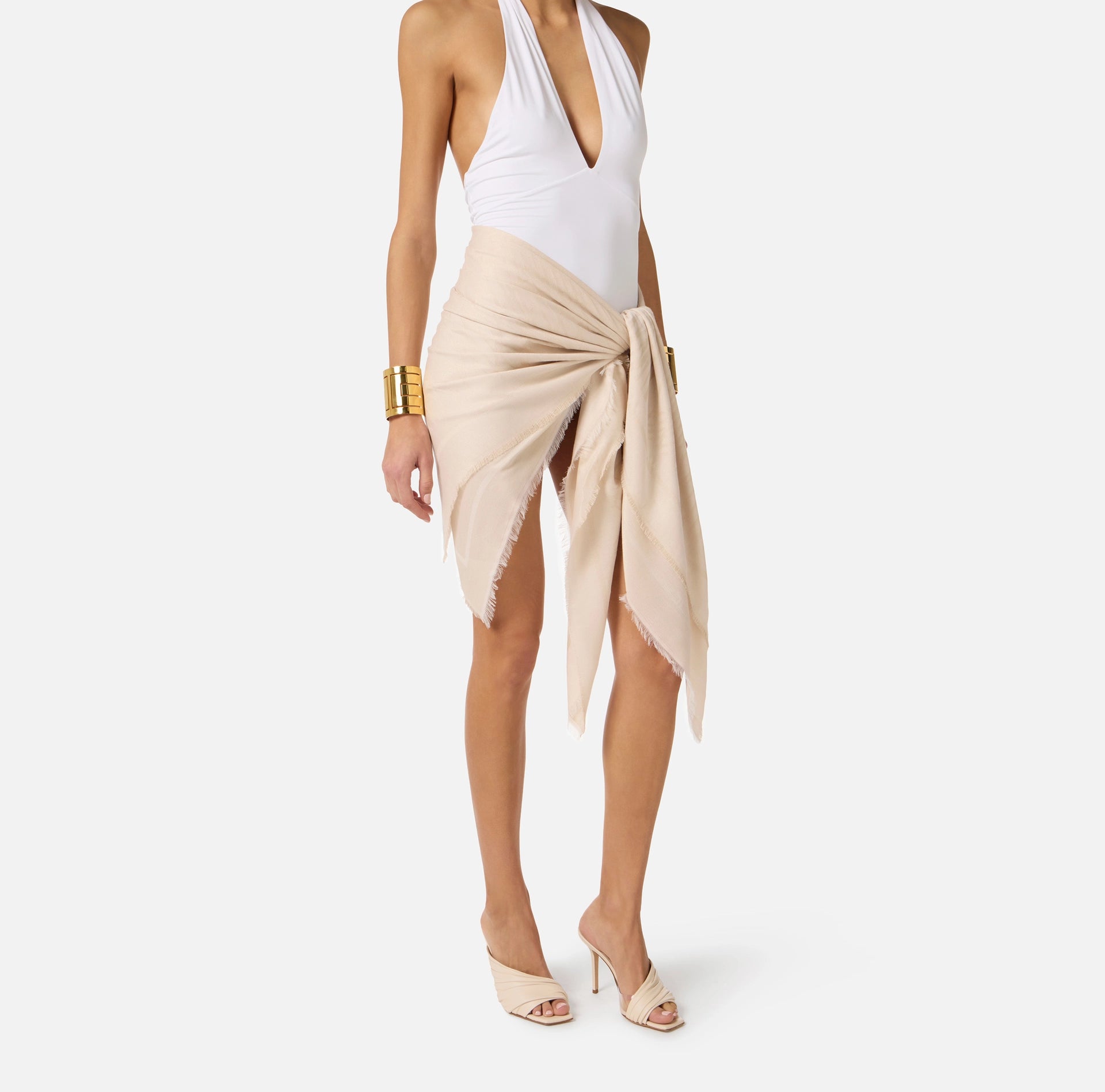Ivory square scarf