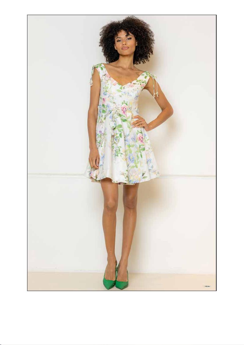 Floral linen mini dress