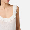 Ivory knit top with ruffles