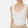 White knit crop top